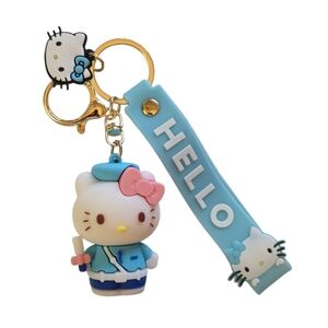 Hello Kitty Y2K Keyring With Thick Wrislet Strap